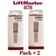 2 Pack LiftMaster 878MAX Wireless Keypad Garage Door Opener Remote Security+ 2.0