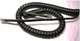 2-Pack Planet IP Phone Handset Cord VIP 1000T 2020PT Curly Coil Flat Black 9Ft