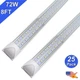 8Ft 72W 25 Pack Led Shop Lights 6500K Plug and Play 9000Lm T8 Warehouse Fixture