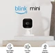 Blink Mini - Compact indoor plug-in smart security camera, 1080p HD video, night
