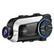 BT Fodsports FX30C Pro Motorcycle Intercom Bluetooth 5.4 Helmet Headset 1080P FM