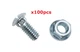 Garage Door Track Bolt and Serrated Flange Nut 1/4" x 1" 100pcs