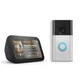 Ring Battery Doorbell with Echo Show 5 Head-to-Toe Video Live View Two-way Talk