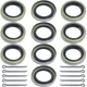 iBroPrat 10pack ID 1.719" x OD 2.565" Trailer Axle Hub Wheel Grease Green 