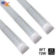 Led Shop Lights 25 Pack 8Ft 72W 6500K Plug and Play 9000Lm T8 Basement Fixture