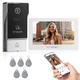 TMEZON Wired Video Doorbell Intercom Entry System 6X 7" Monitor Night View 2MP