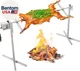 Electric BBQ Rotisserie Grill Kit, 56 Inch 130 Lbs Capacity, Automatic 52W Motor