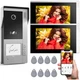 TMEZON HD WIFI Video Doorbell Security Intercom System 2x7'' Touch Monitor RFID