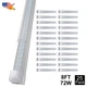Led Shop Lights 25 Pack 8Ft 72W 6500K Plug and Play 9000Lm T8 Integrated Tubes