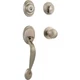 (1)-Kwikset Dakota Smartkey Entry Door Handleset with Polo Knob - Satin Nickel