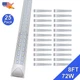 25 Pack 8Ft 72W Led Shop Lights 6500K Plug and Play 9000Lm T8 Warehouse Lights