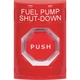 SAFETY TECHNOLOGY INTERNATIONAL SS2002PS-EN Fuel Pump Shutdown Push Button,Red C