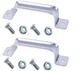 Garage Doors Lift Handle Closed Grip Roll Up Zinc with Screws and Nuts (2pcs)