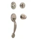 Kwikset Dakota Satin Nickel Single Cyl Deadbolt Door Handleset  Polo Door Knob