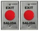 Seco-Larm SD-7201RCPE1Q Enforcer Request-to-Exit Plate, Red Mushroom Cap Push...